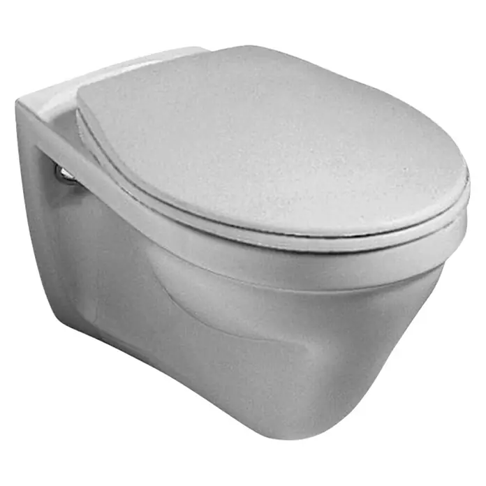 Gustavsberg Concentus Pure Wand-WC - Mit Spülrand, Ohne Spezialglasur, Spülform: Flach, WC Abgang: Waagerecht, Weiß - Diagonale Ansicht