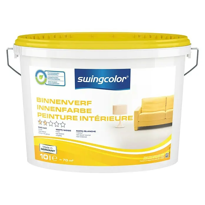 swingcolor Muurverf - Wit, 10 l, Mat - Vooraanzicht