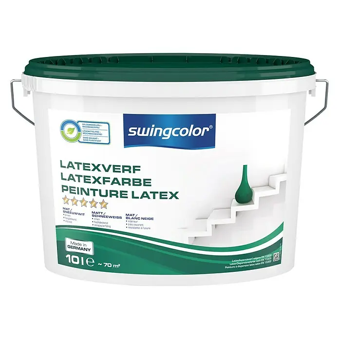 swingcolor Latexverf Sneeuwwit - Sneeuwwit, 10 l, Mat - Vooraanzicht