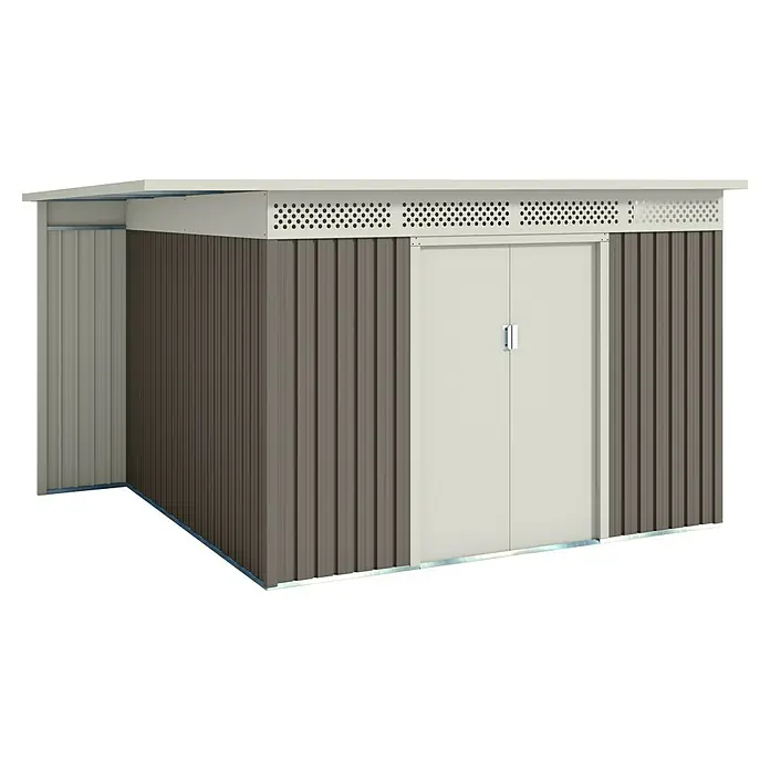 Hoggar Caseta para jardín Örebro - Beige, 333 x 269 x 189 cm, Acero inoxidable - Vista angular