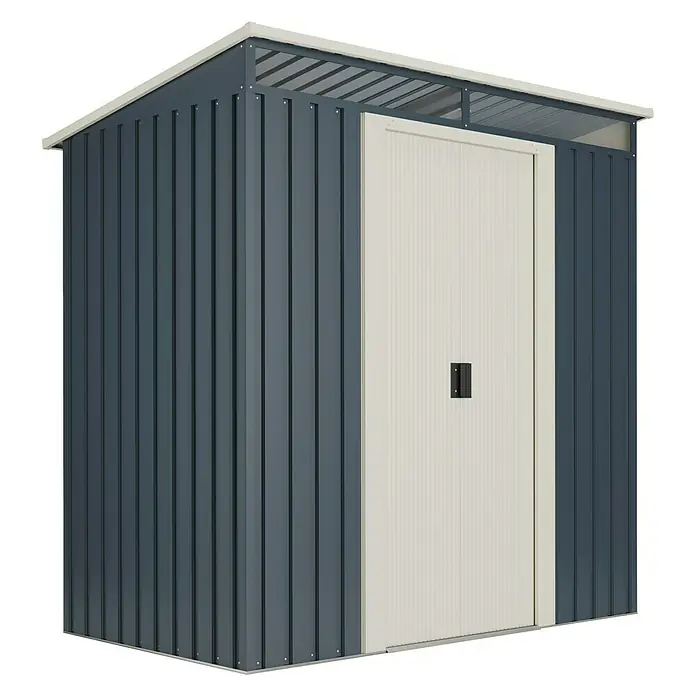 Hoggar Caseta para jardín Hofn - Antracita, Beige, 195 x 121 x 196 cm, Acero - Vista angular