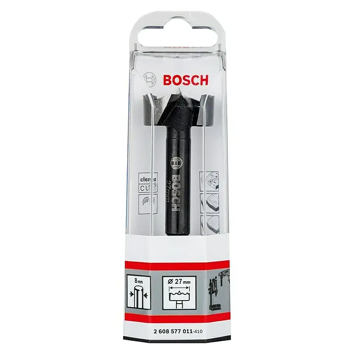 Bosch Professional Forstnerbohrer - Durchmesser: 27 mm, Durchmesser Schaft: 8 mm - Vorderansicht