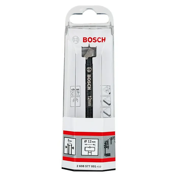 Bosch Professional Forstnerbohrer - Durchmesser: 12 mm, Durchmesser Schaft: 8 mm - Vorderansicht