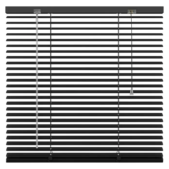Expo Ambiente Jaloezie Alu 25 mm Mat Zwart - b x h: 140 x 180 cm, Zwart, Aluminium - Vooraanzicht