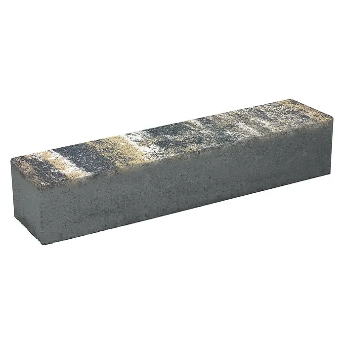 Randstein - Grau/Braun/Beige, 50 x 10 cm - Diagonale Ansicht