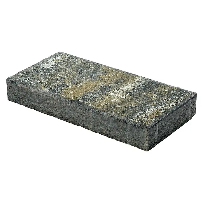 Pflasterstein - Grau/Braun/Beige, L x B x S: 30 x 15 x 6 cm, Rechteckig - Diagonale Ansicht