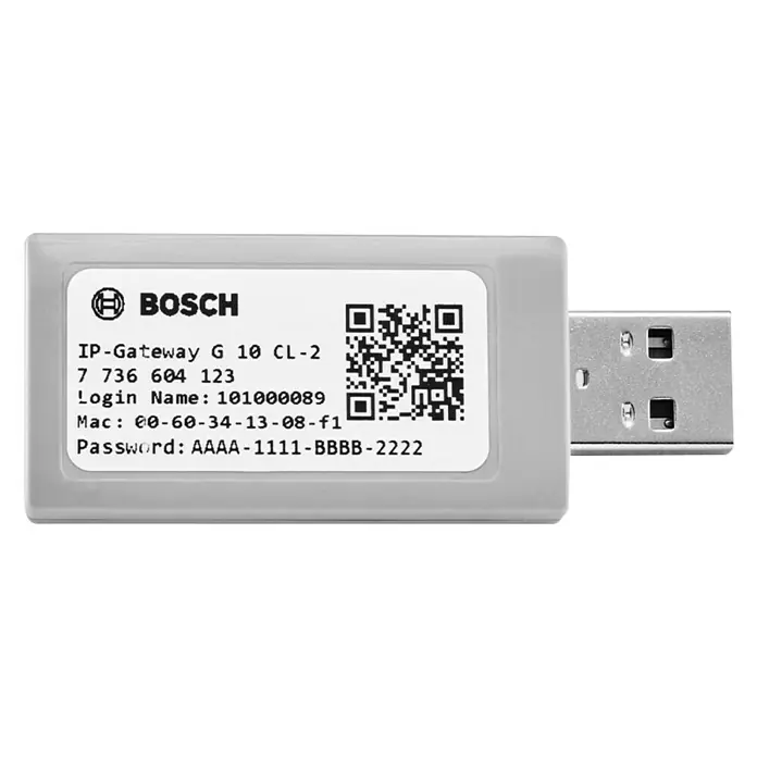 Bosch Módulo USB WiFi G10CL1 - Controlado por aplicación, Gris - Vista descendente