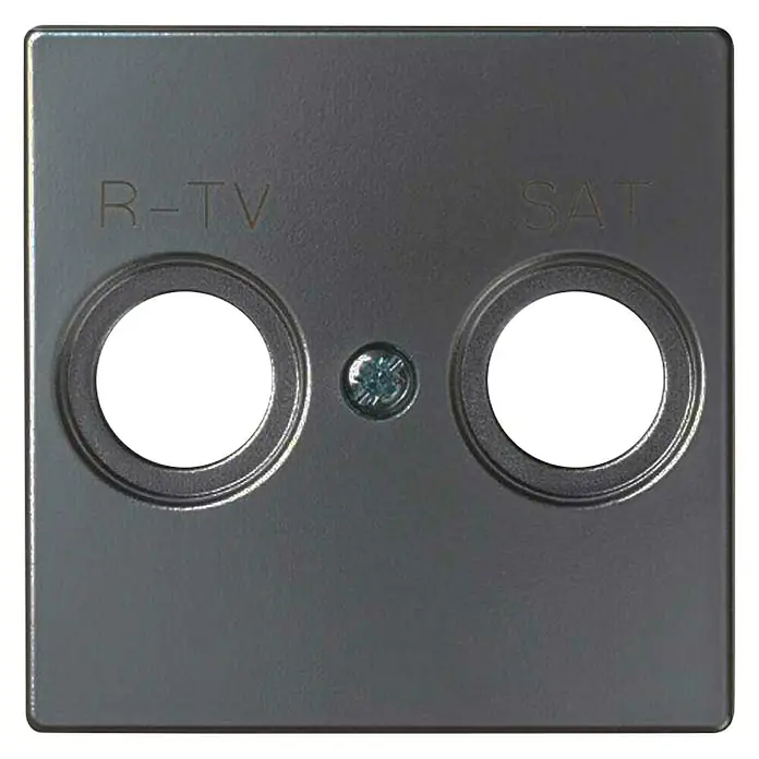 Simon 82 Tapa para mecanismo TV/SAT Concept - Metal/Aluminio, Plástico, IP20, En pared - Vista frontal