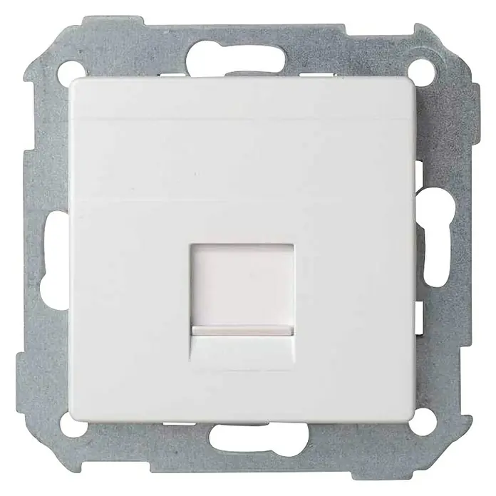 Simon 82 Toma de red Concept RJ45 - Blanco, x 1, Plástico, Montaje en la pared - Vista frontal