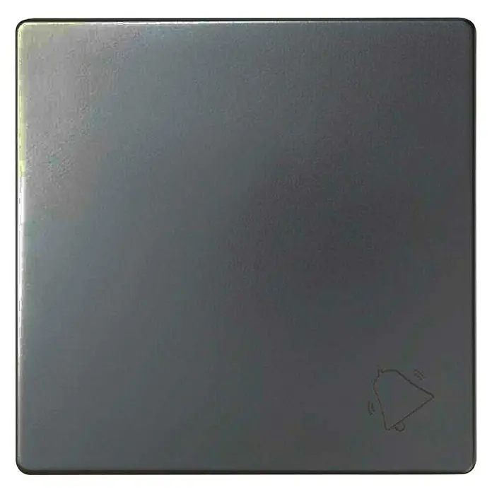 Simon 82 Pulsador tecla Concept - Gris, Montaje en la pared, Plástico - Vista frontal