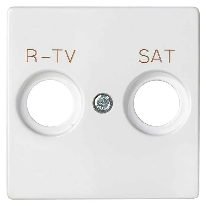 Simon 82 Tapa para mecanismo TV/SAT Concept - Blanco, Plástico, IP20, En pared - Vista frontal