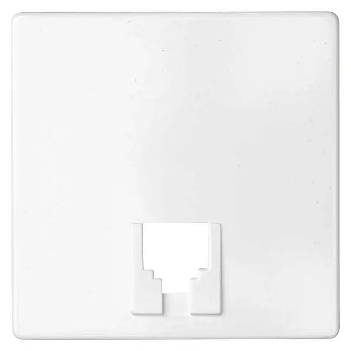 Simon 82 Tapa para mecanismo Teléfono Concept - Blanco, Montaje en la pared, Plástico, IP21, Montaje en la pared - Vista frontal