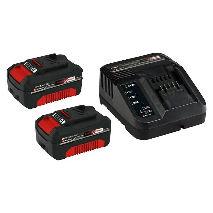 Einhell Power X-Change Početni set 36 V, 2 x 3 Ah - 18 V - Dijagonalni pogled
