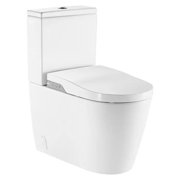 Roca Pack de WC In-Wash Inspira - Sin borde de descarga, Salida WC: Vertical, Blanco - Vista angular