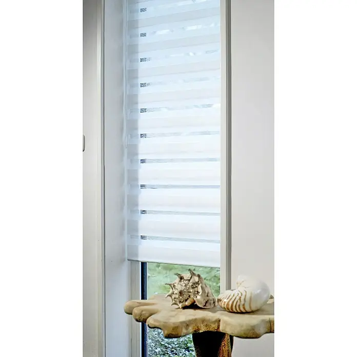 Doppelrollo Basic - B x H: 45 x 150 cm, Weiß - Stimmungsaufnahme
