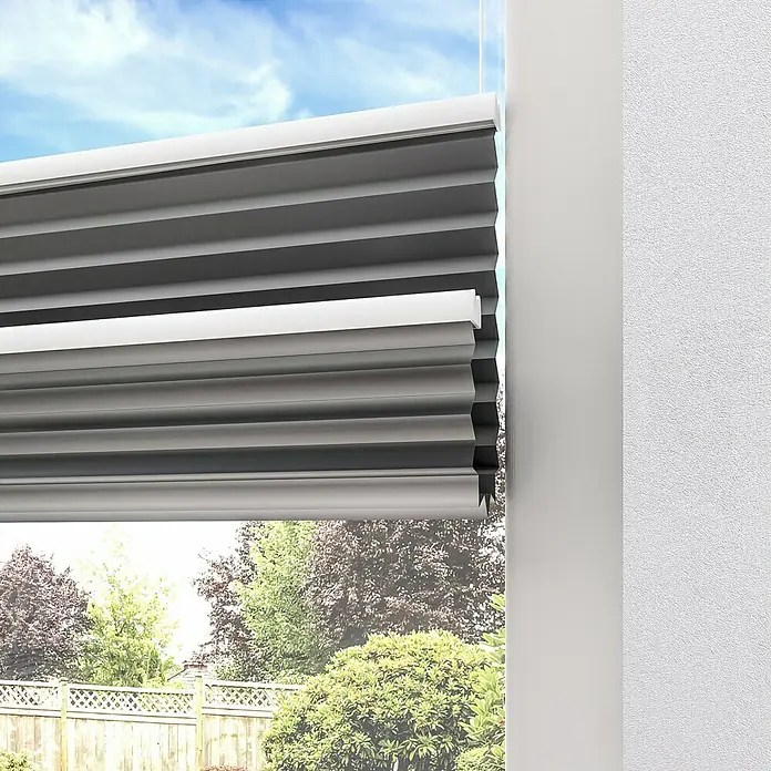 Expo Ambiente Plissee Thermo - B x H: 75 x 220 cm, Grau - Stimmungsaufnahme