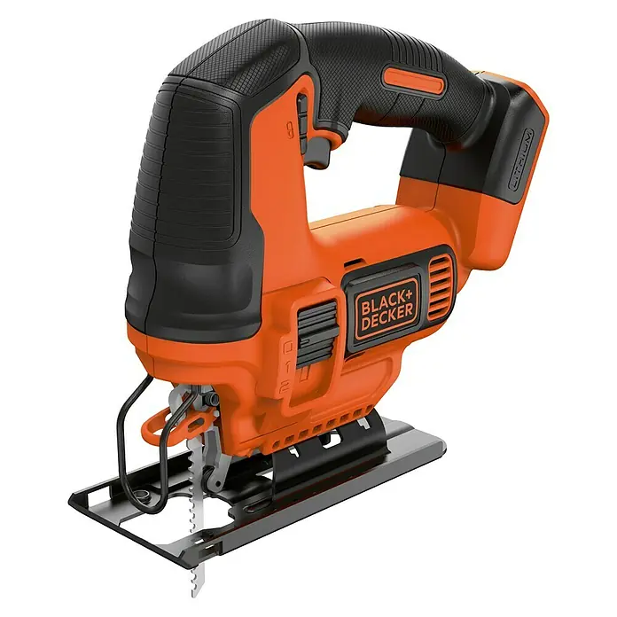 Black+Decker Pendeldecoupeerzaag - 18 V, Excl. accu, 0 - 2.500 slagen/min - Diagonaal zicht