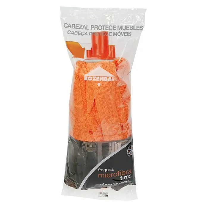 Rozenbal Fregona de repuesto tiras microfibra - Naranja, 100 % microfibra - Vista frontal