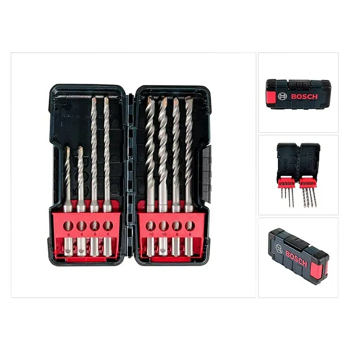 Bosch Set de brocas para hormigón SDS-Plus - 8 pzs. - Vista angular