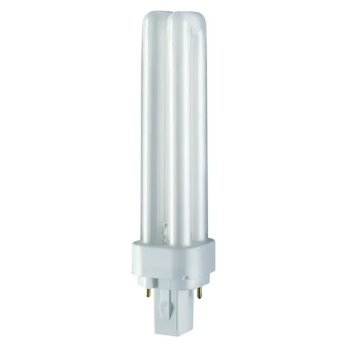 Osram Bombilla de bajo consumo Dulux D - 13 W, Blanco cálido - Vista angular
