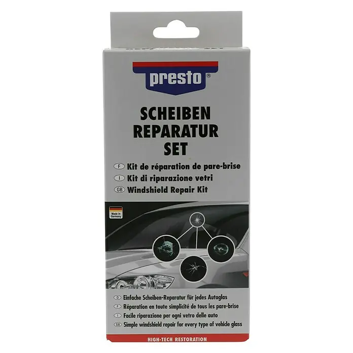 Presto Reparatur-Set für Windschutzscheiben - 8 -tlg. - Vorderansicht
