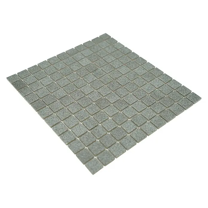 Mosaikfliese Quadrat AT 900 - 33 x 30,2 cm, Grau, Matt - Diagonale Ansicht