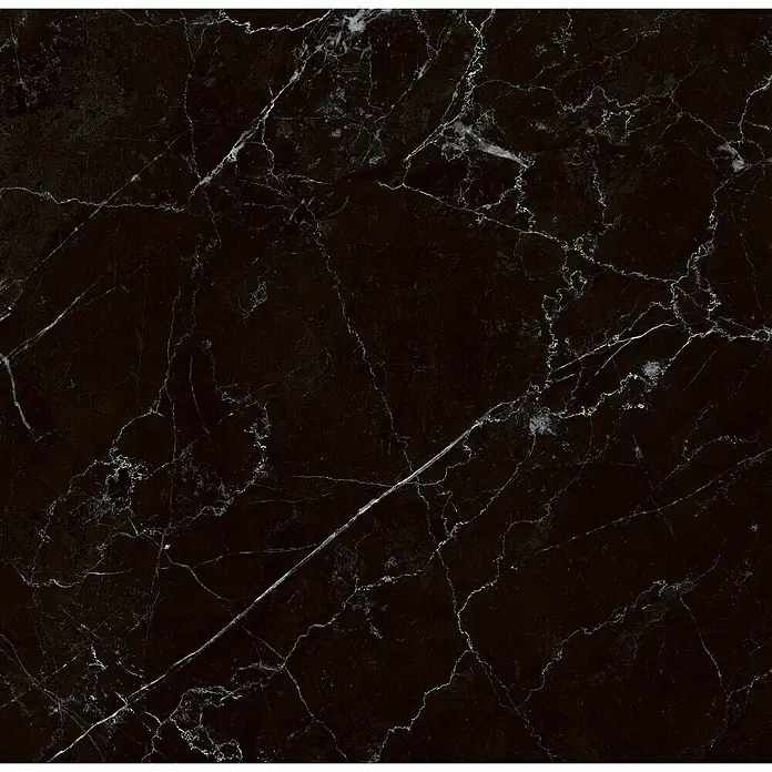 Feinsteinzeugfliese Sombra - 60 x 60 cm, Schwarz, Glänzend - Detailaufnahme