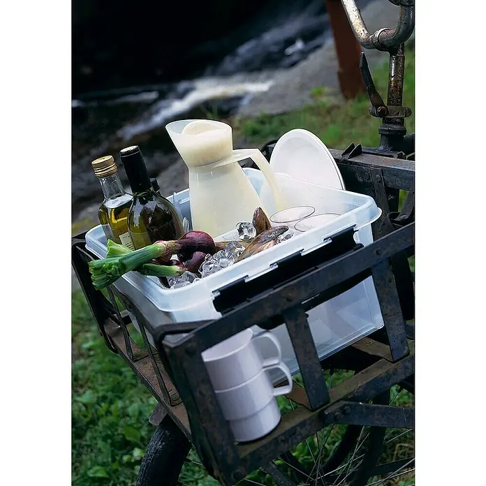 SmartStore Zaboj za shranjevanje [SI] Classic 31 - Do x Š x V: 50 x 39 x 26 cm, Plastika, Prozorna - Zračna perspektiva