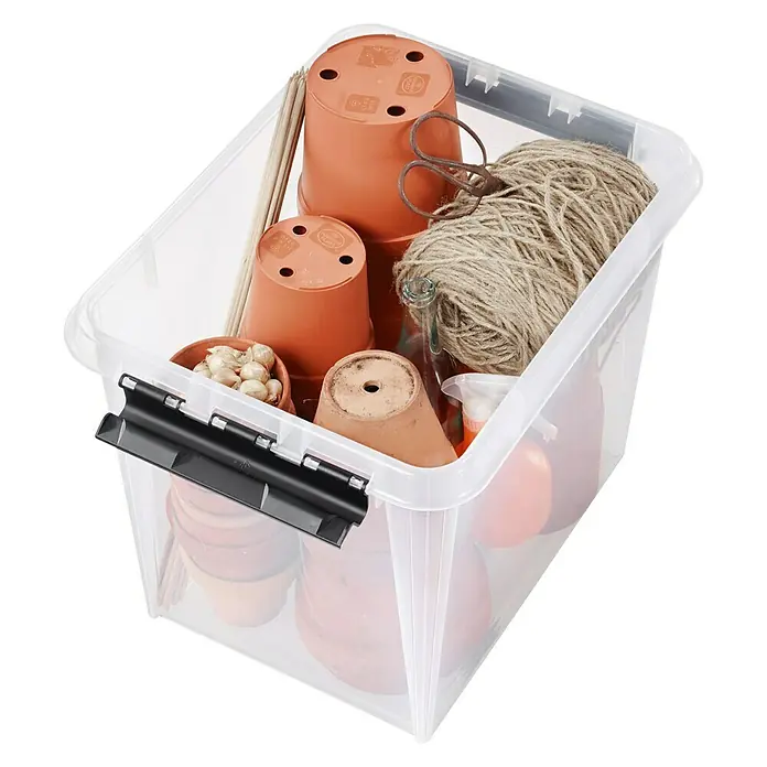 SmartStore Aufbewahrungsbox Classic 50 - L x B x H: 50 x 39 x 41 cm, Kunststoff, Transparent - Anwendungsbeispiel