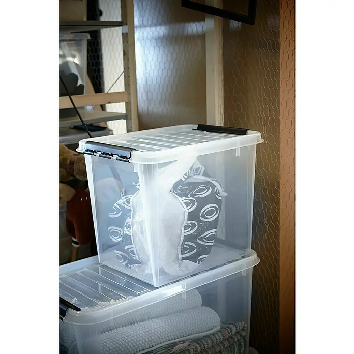 SmartStore Aufbewahrungsbox Classic 50 - L x B x H: 50 x 39 x 41 cm, Kunststoff, Transparent - Stimmungsaufnahme