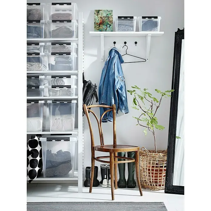 SmartStore Aufbewahrungsbox Classic 50 - L x B x H: 50 x 39 x 41 cm, Kunststoff, Transparent - Stimmungsaufnahme