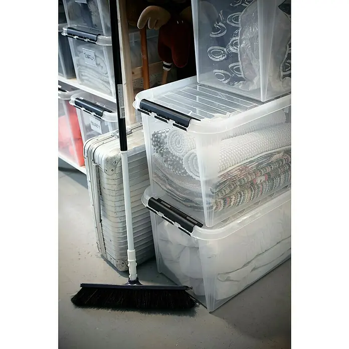 SmartStore Aufbewahrungsbox Classic 70 - L x B x H: 72 x 40 x 39 cm, Kunststoff, Transparent - Stimmungsaufnahme