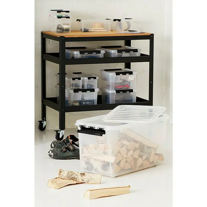 SmartStore Aufbewahrungsbox Classic 70 - L x B x H: 72 x 40 x 39 cm, Kunststoff, Transparent - Stimmungsaufnahme