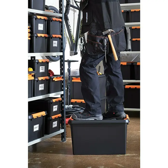 SmartStore Aufbewahrungsbox Pro - L x B x H: 50 x 39 x 26 cm, Kunststoff, Schwarz - Anwendungsbeispiel