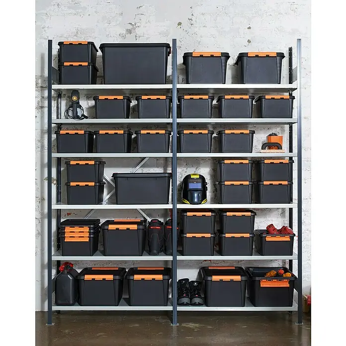 SmartStore Aufbewahrungsbox Pro - L x B x H: 40 x 30 x 19 cm, Kunststoff, Schwarz - Stimmungsaufnahme