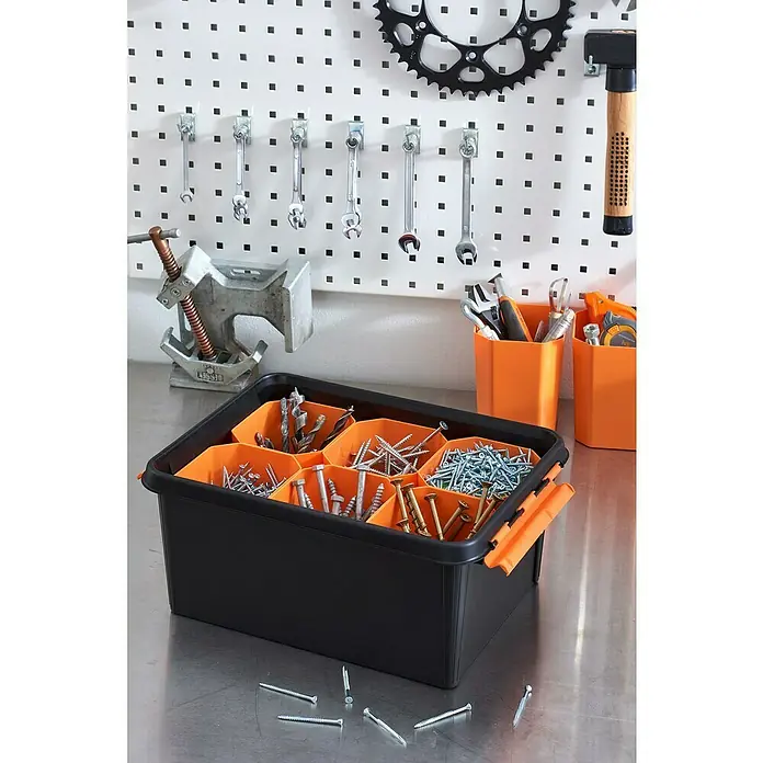 SmartStore Aufbewahrungsbox Pro - L x B x H: 40 x 30 x 19 cm, Kunststoff, Schwarz - Stimmungsaufnahme