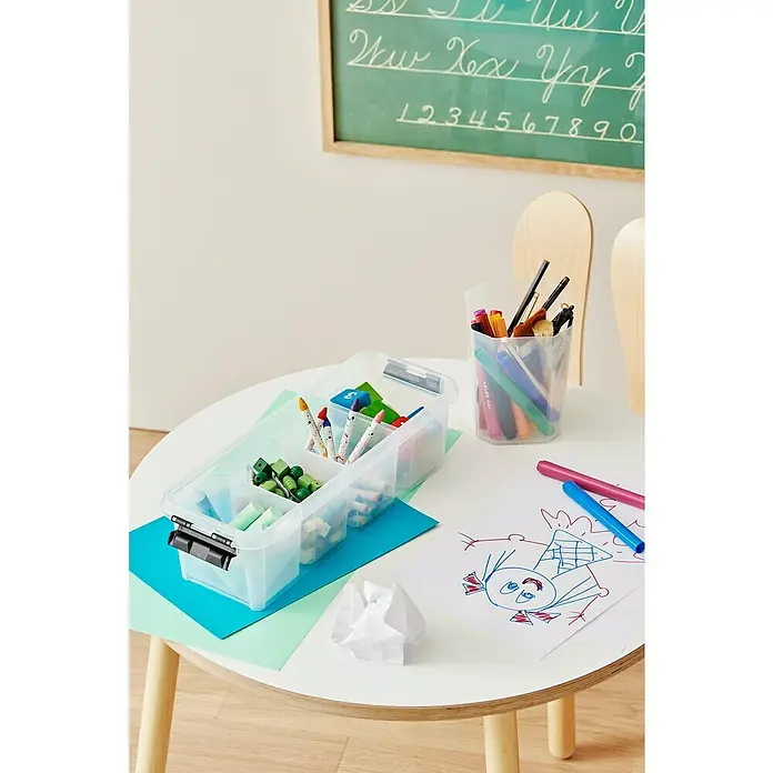 SmartStore Caja de almacenaje ClipBox - L x An x Al: 38 x 14 x 11 cm, Plástico, Transparente - Foto ambiente