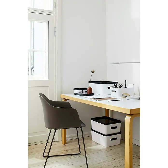 SmartStore Aufbewahrungsbox Compact - L x B x H: 29,5 x 19,5 x 12 cm, Kunststoff, Weiß - Stimmungsaufnahme