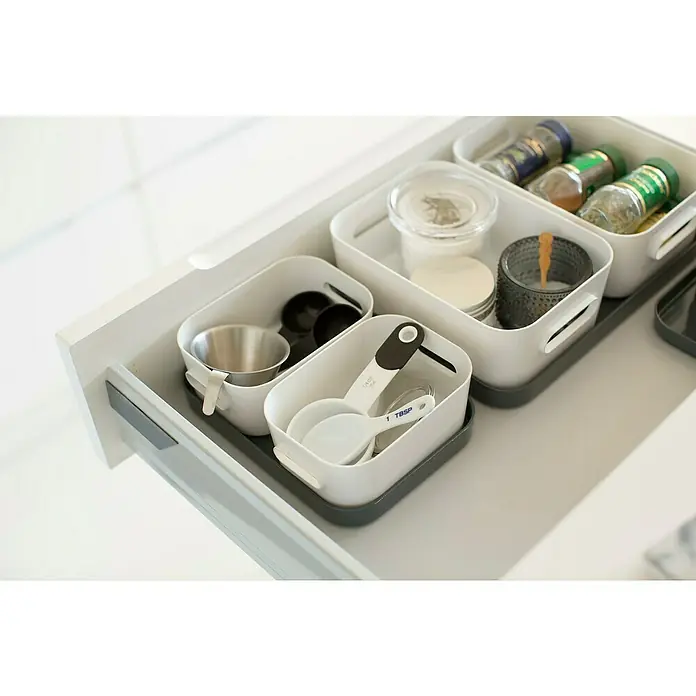 SmartStore Aufbewahrungsbox Compact - L x B x H: 14,5 x 9 x 6 cm, Kunststoff, Weiß - Stimmungsaufnahme