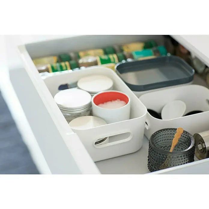 SmartStore Aufbewahrungsbox Compact - L x B x H: 20 x 14 x 7,5 cm, Kunststoff, Weiß - Stimmungsaufnahme