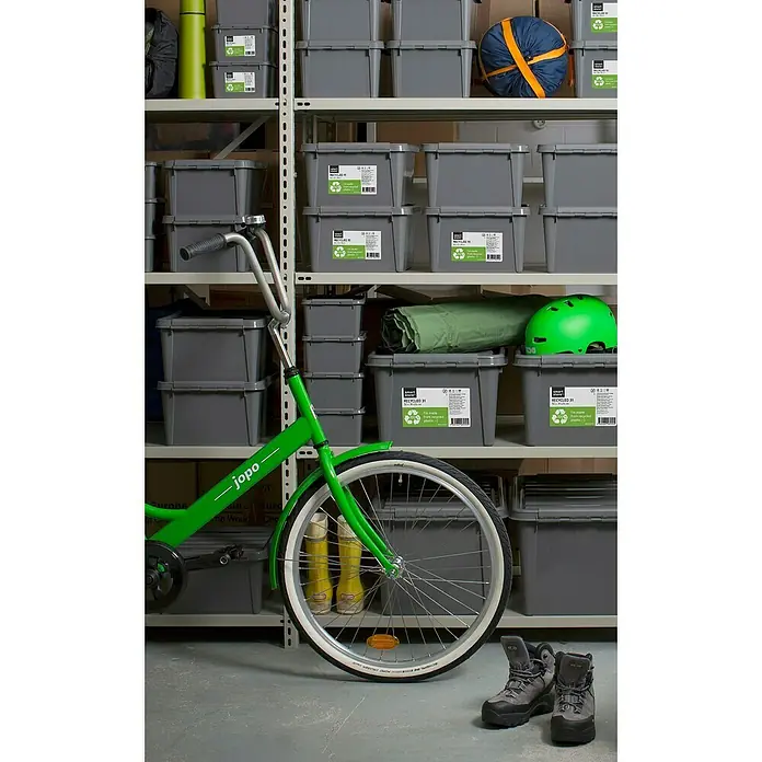 SmartStore Aufbewahrungsbox - L x B x H: 40 x 30 x 18 cm, Kunststoff, Taupe - Stimmungsaufnahme