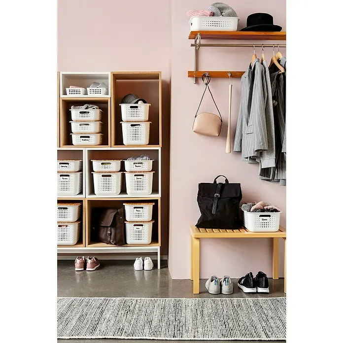 SmartStore Aufbewahrungsbox Basket Recycled 20 - L x B x H: 37 x 28 x 20 cm, Weiß - Stimmungsaufnahme