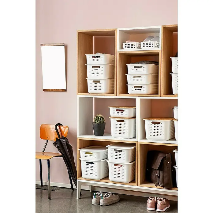 SmartStore Aufbewahrungsbox Basket Recycled 20 - L x B x H: 37 x 28 x 20 cm, Weiß - Stimmungsaufnahme