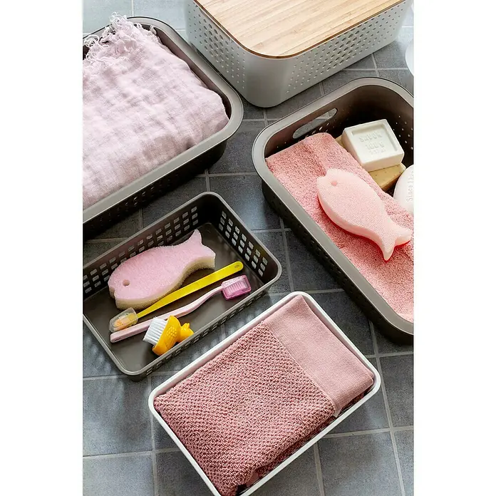 SmartStore Aufbewahrungsbox Basket Recycled 15 - L x B x H: 37 x 28 x 15 cm, Weiß - Detailaufnahme
