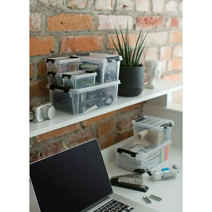 SmartStore Aufbewahrungsbox Classic - L x B x H: 15 x 9 x 6 cm, Kunststoff, Transparent - Stimmungsaufnahme