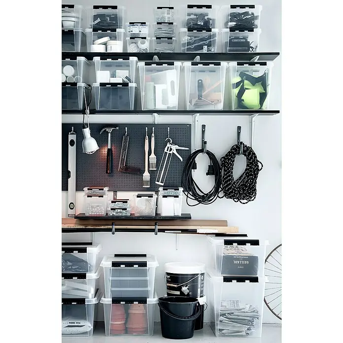 SmartStore Aufbewahrungsbox Classic - L x B x H: 21 x 17 x 6 cm, Kunststoff, Transparent - Stimmungsaufnahme