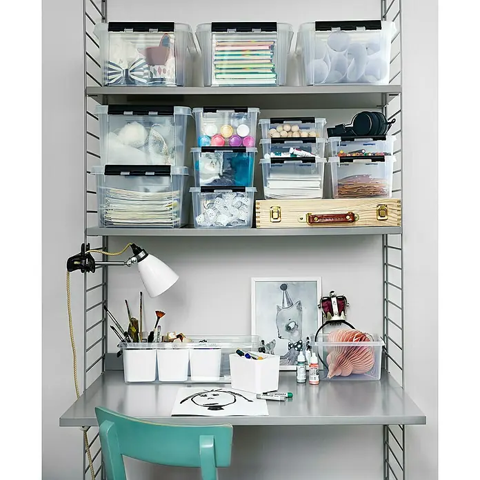 SmartStore Aufbewahrungsbox Classic - L x B x H: 21 x 17 x 6 cm, Kunststoff, Transparent - Stimmungsaufnahme