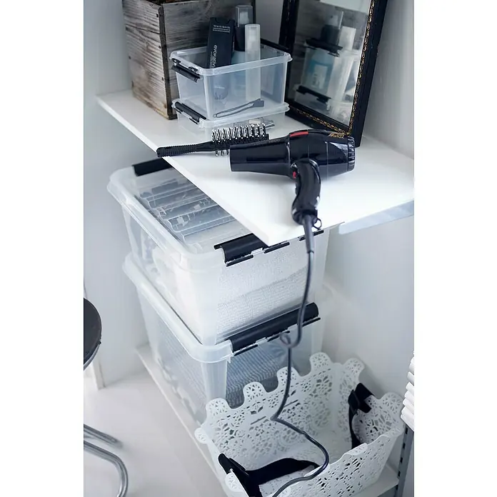 SmartStore Aufbewahrungsbox Classic - L x B x H: 21 x 17 x 11 cm, Kunststoff, Transparent - Anwendungsbeispiel