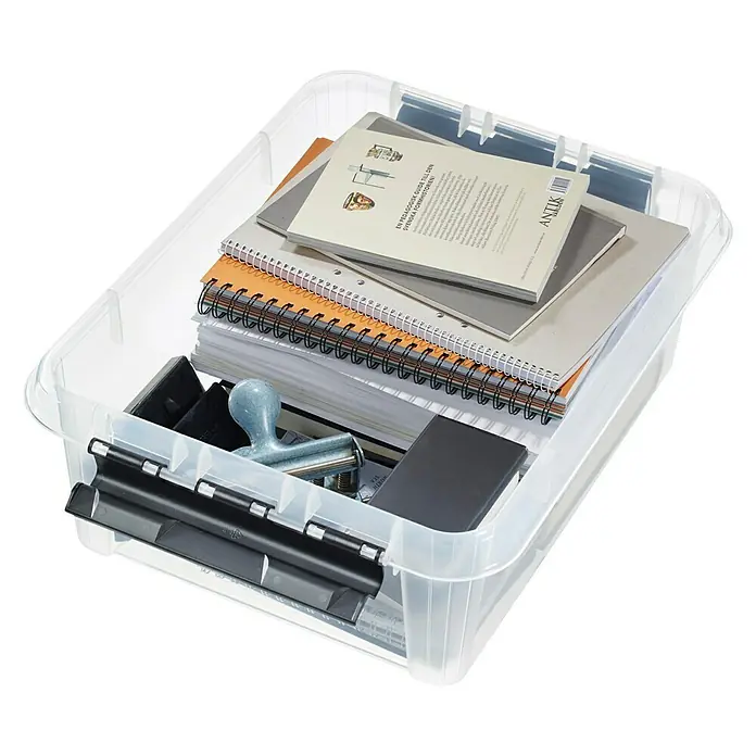 SmartStore Aufbewahrungsbox Classic - L x B x H: 50 x 39 x 18 cm, Kunststoff, Transparent - Anwendungsbeispiel