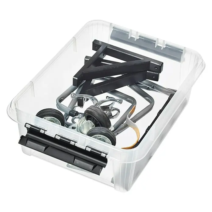 SmartStore Aufbewahrungsbox Classic - L x B x H: 50 x 39 x 18 cm, Kunststoff, Transparent - Anwendungsbeispiel